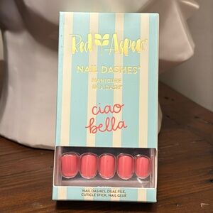 RED ASPEN ciao Bella alessia Nail Dashes 24 Pop On Short Square 0-9.